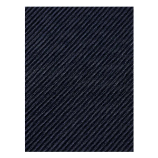 Camiseta de algodón orgánico acanalada | Azul Marino