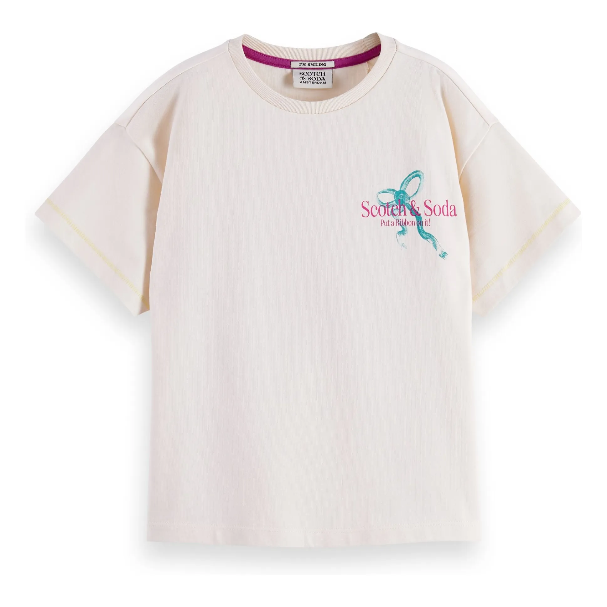 Scotch & Soda Cream Artwork T-Shirt