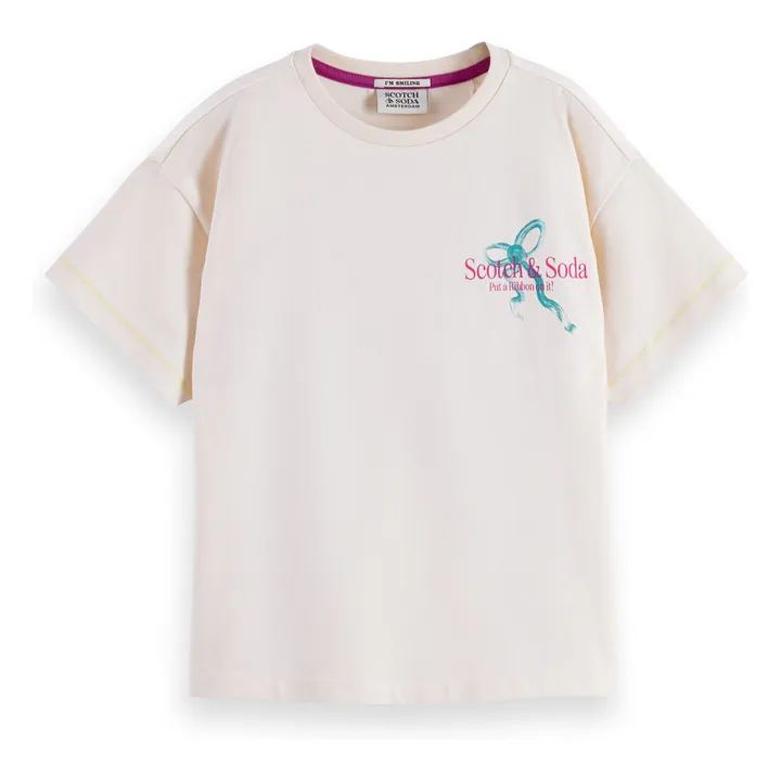 Scotch &amp; Soda Artwork T-shirt | Cream- Product image n°0