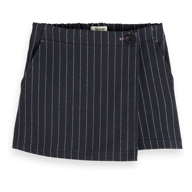 Jupe-Short Rayée  | Bleu marine