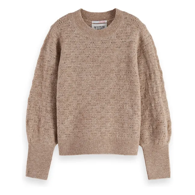 Pull Maille Ajourée | Beige