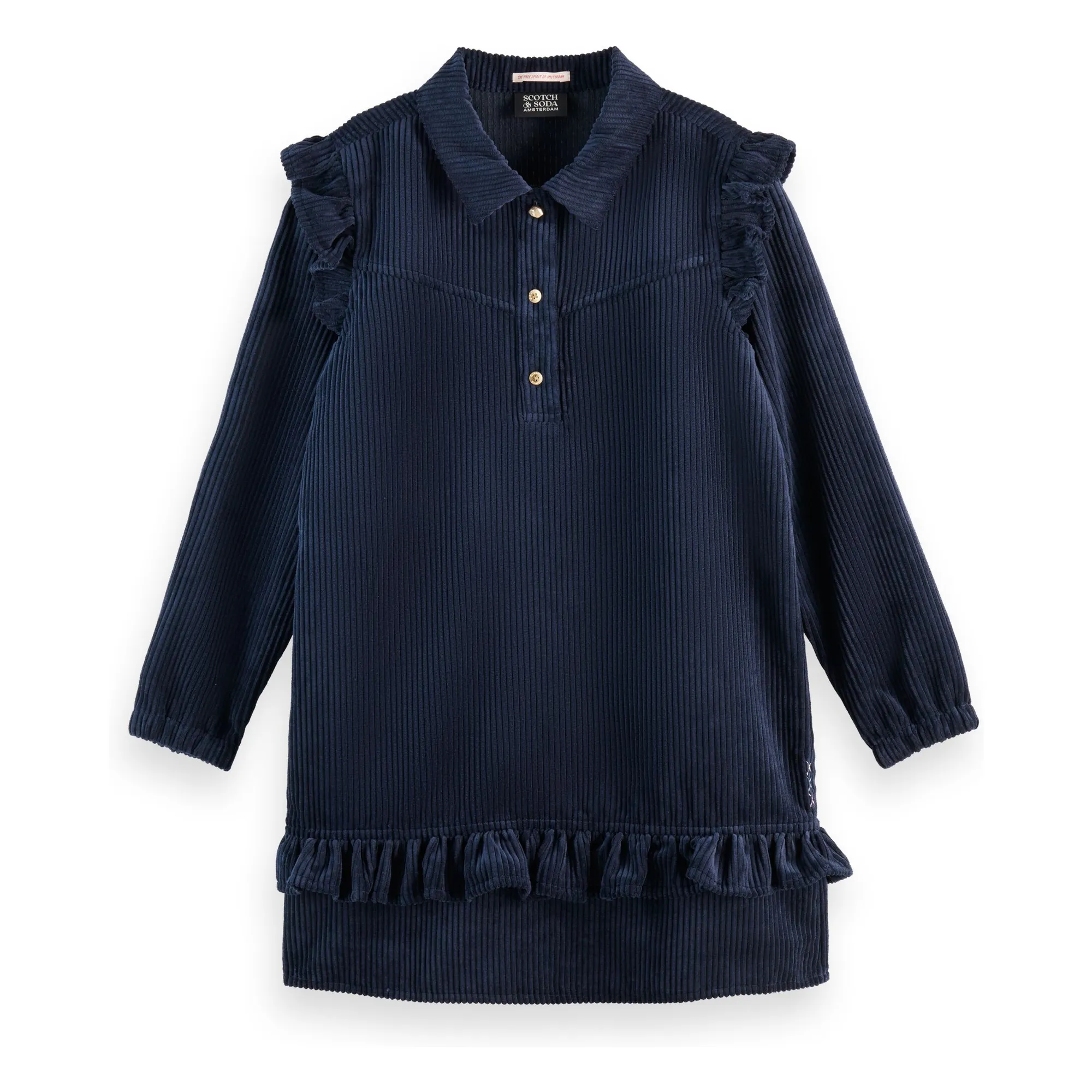 Scotch & Soda Navy Blue Corduroy Dress