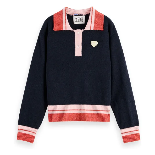 Pull Col Polo | Bleu marine
