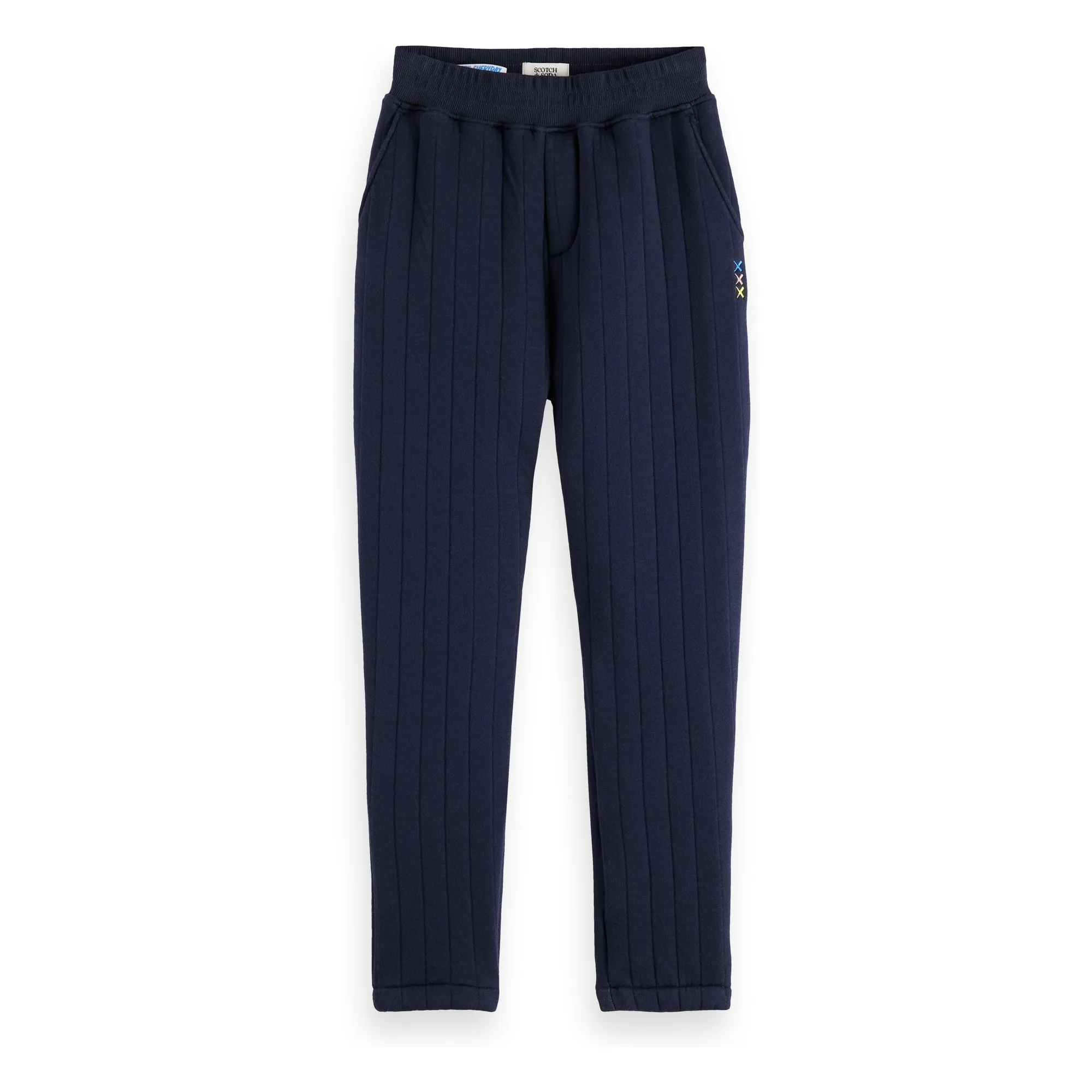 Scotch & Soda Navy Blue Cargo Quilted Pants
