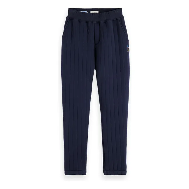 Pantalon Matelassé Cargo | Bleu marine