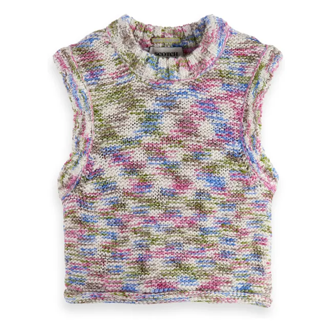 Sleeveless sweater | Pink
