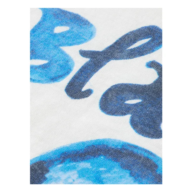 T-shirt Blauw Hands | Blanc