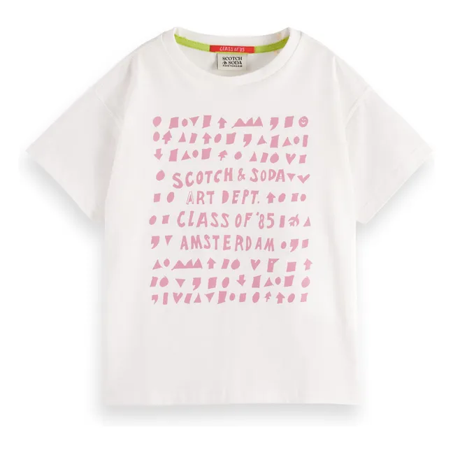 Camiseta corta Artwork  | Blanco