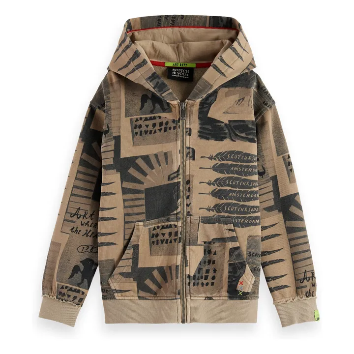 Sweat Zippé | Beige- Image produit n°0