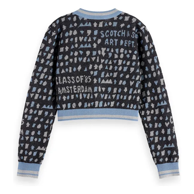Jacquard cardigan | Dark grey