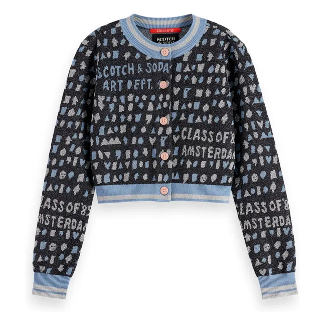 Jacquard cardigan | Dark grey