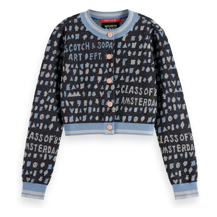 Cardigan Jacquard | Gris foncé- Image produit n°0