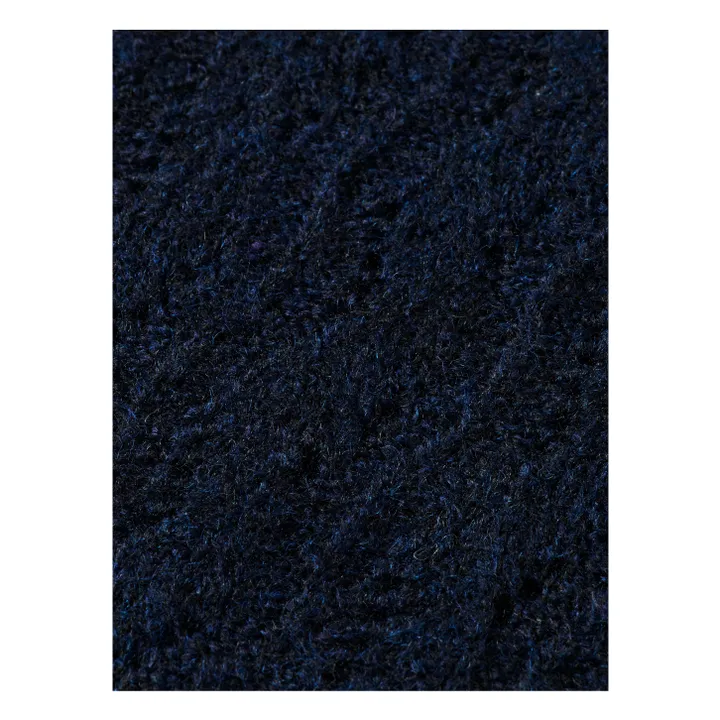 Cardigan Ajouré | Bleu marine- Image produit n°2