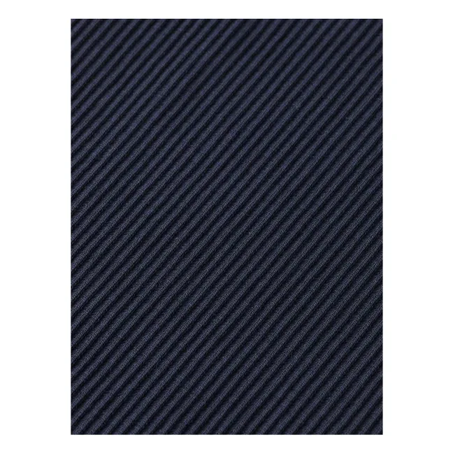 Geripptes Langarmshirt aus Bio-Baumwolle | Navy