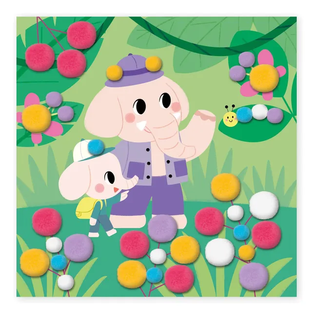 Collage Pompons - Janod x Hachette