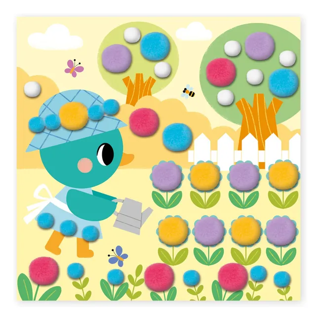 Collage Pompons - Janod x Hachette