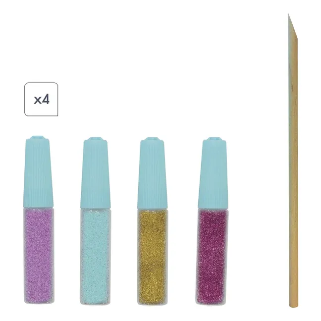 Kit de arena y purpurina que brilla en la oscuridad - Janod x Hachette