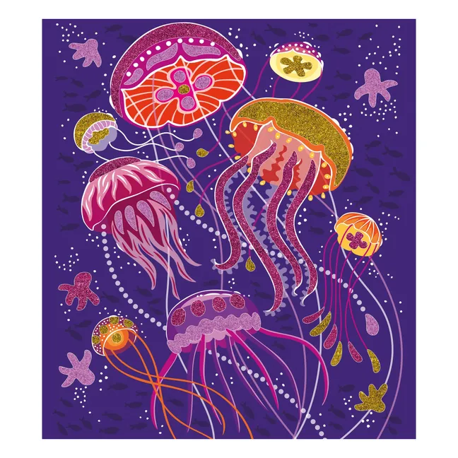 Kit de arena y purpurina que brilla en la oscuridad - Janod x Hachette