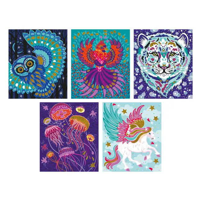 Kit de arena y purpurina que brilla en la oscuridad - Janod x Hachette