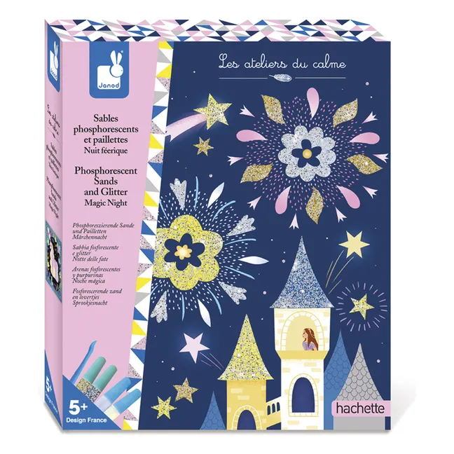 Kit sables phosphorescents et paillettes Nuit Féerique - Janod x Hachette