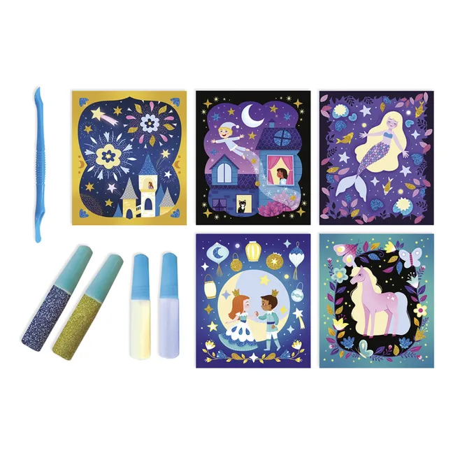 Kit sables phosphorescents et paillettes Nuit Féerique - Janod x Hachette