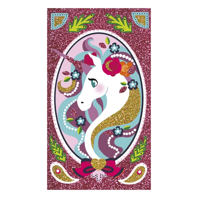 Unicorn glitter drawing kit - Janod x Hachette
