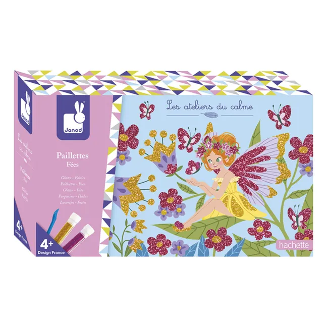 Kit pour dessins pailletés Fées - Janod x Hachette