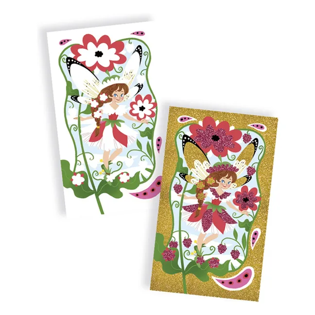 Kit pour dessins pailletés Fées - Janod x Hachette
