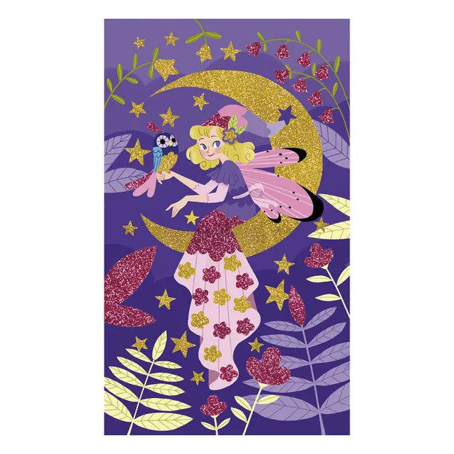 Kit pour dessins pailletés Fées - Janod x Hachette