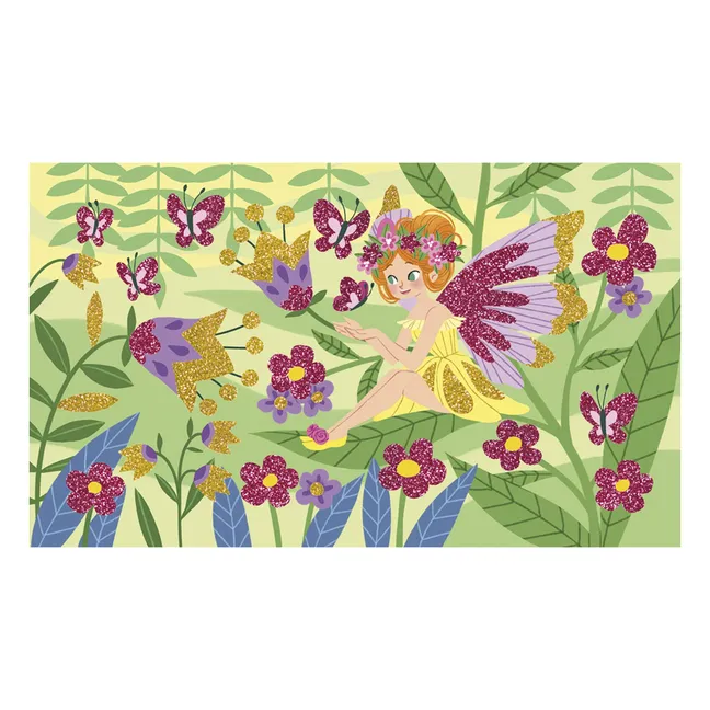 Kit pour dessins pailletés Fées - Janod x Hachette