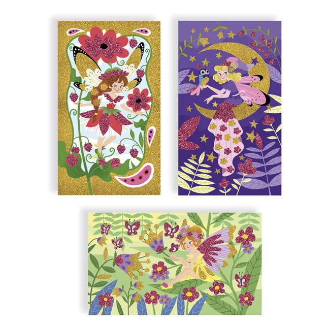 Kit pour dessins pailletés Fées - Janod x Hachette