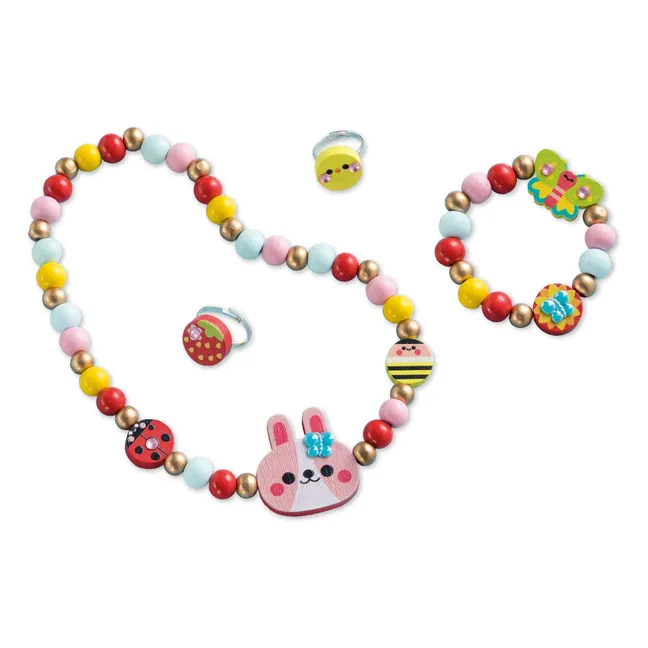 Joyas de madera Fleur à créer - Janod x Hachette