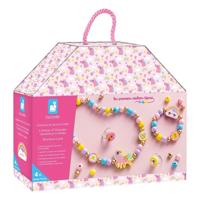 Arc-en-Ciel wooden jewels to create - Janod x Hachette