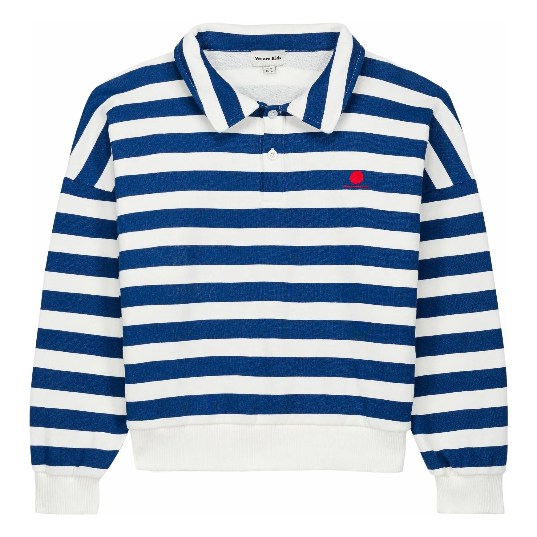 We Are Kids Blue Striped Organic Cotton Polo Shirt