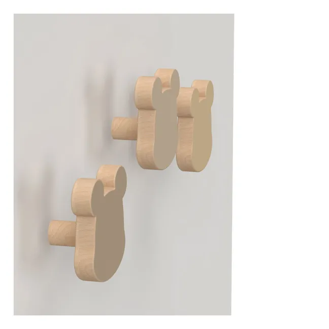Bear hooks - Set of 3 | Brown