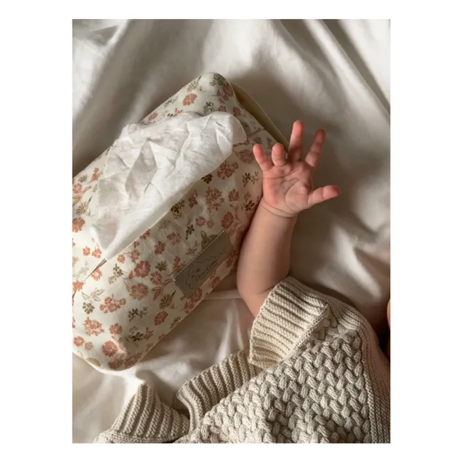 Etui pour lingettes Augusta | Rose pêche