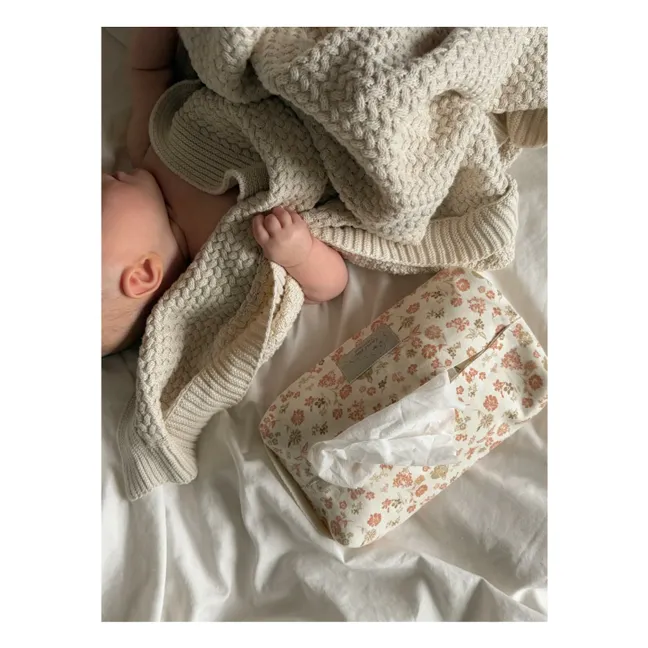 Etui pour lingettes Augusta | Rose pêche