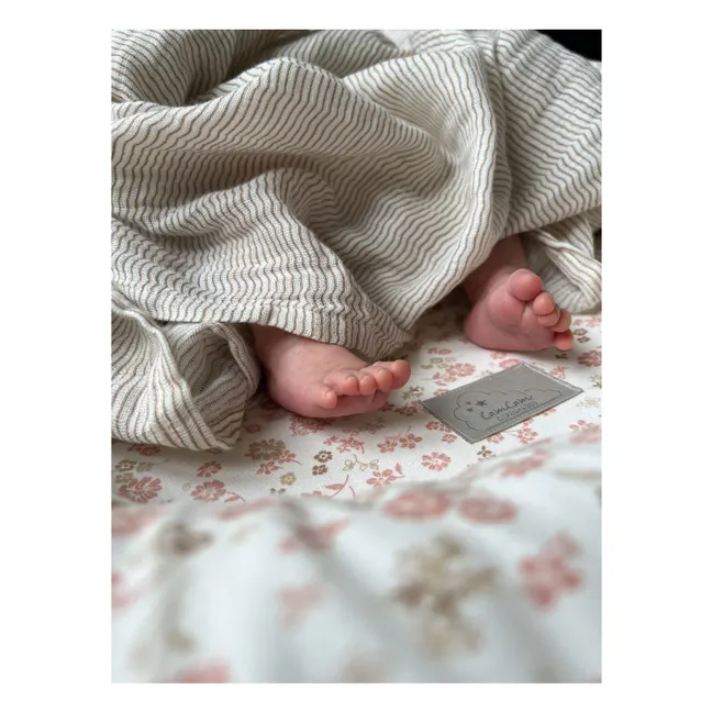 Striped swaddling diaper | Camel