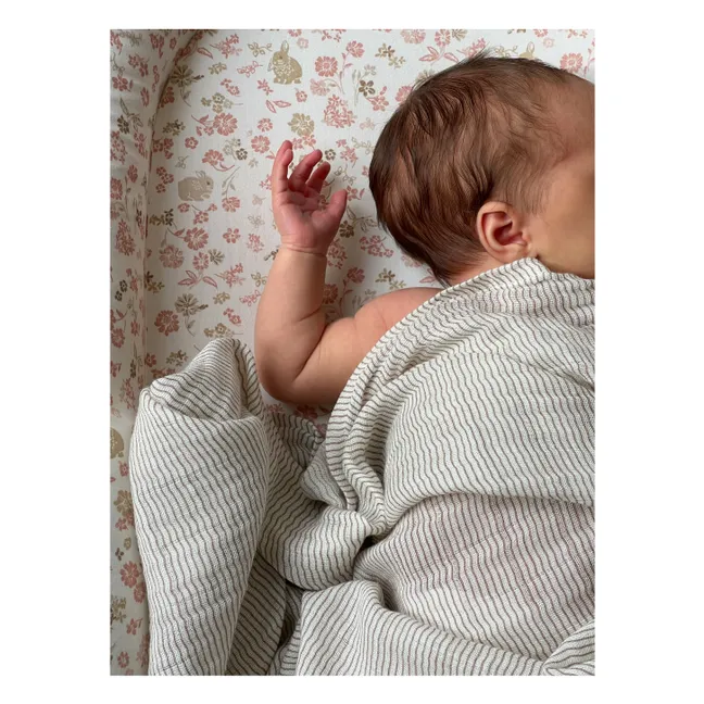Striped swaddling diaper | Camel