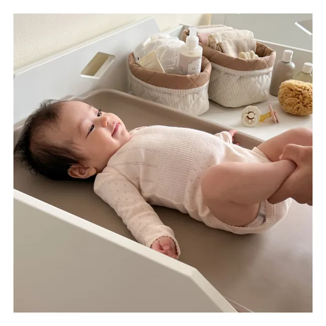 Cestas de almacenaje a rayas - Lote 2 | Camel