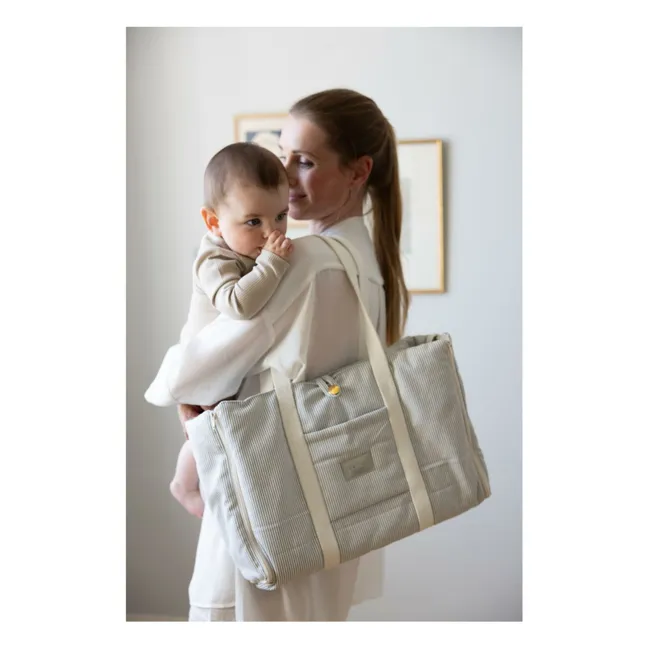 Sac à langer multifonction rayé | Bleu Clair