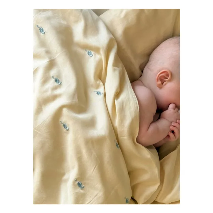 Juego de cama bordado Sea Graden | Azul- Imagen del producto n°5