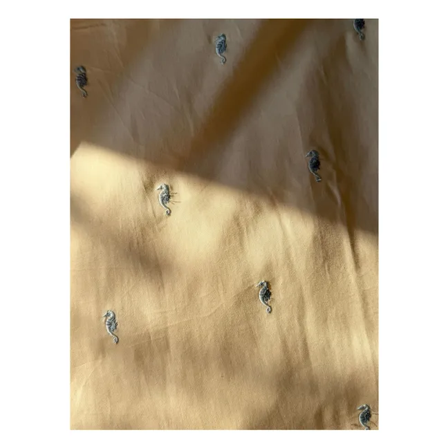 Sea Graden embroidered bed linen set | Blue