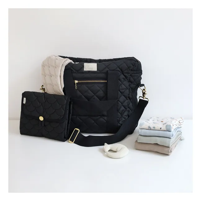 Sac à langer matelassé | Noir