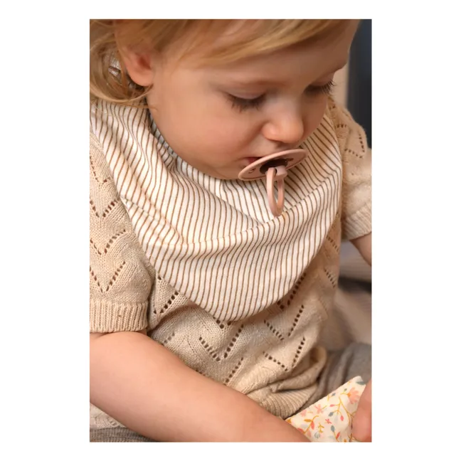 Bavoirs bandana rayé - Set de 2 | Camel