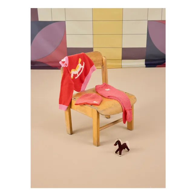 Legging Pois Coton Bio | Rouge