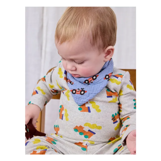Lot Pyjama Lange et Bavoir Voitures | Bleu
