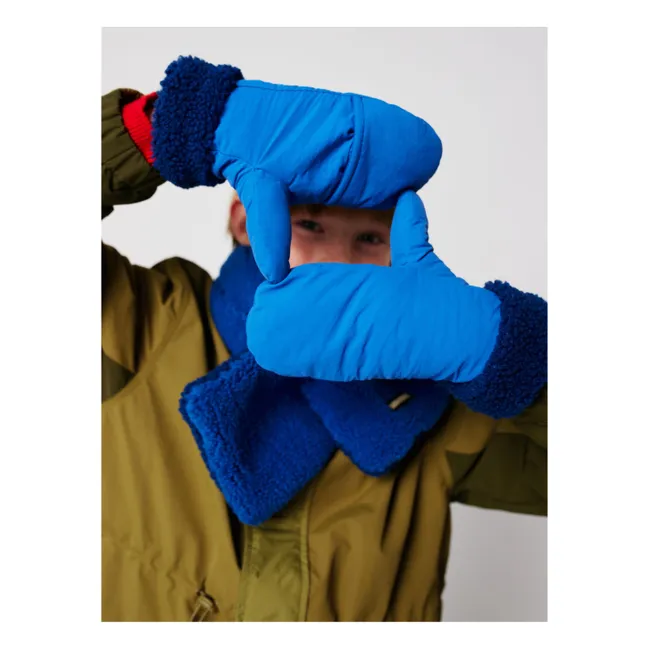 Recycled Fiber Fleece Scarf | Blue