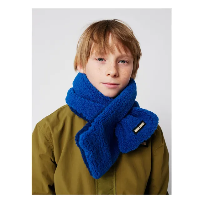 Recycled Fiber Fleece Scarf | Blue