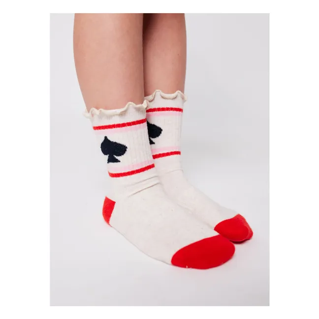 Chaussettes Piques Coton Bio | Beige chiné